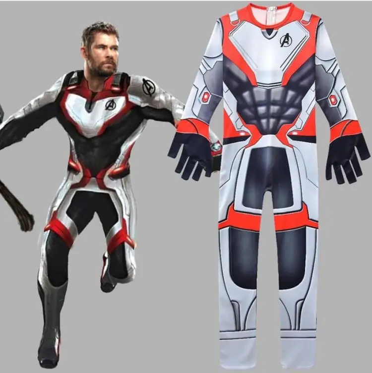 New Kids jumpsuit Marvel movie Avengers four Endgame battle suit costume halloween 3D print jumpsuit superhero finger