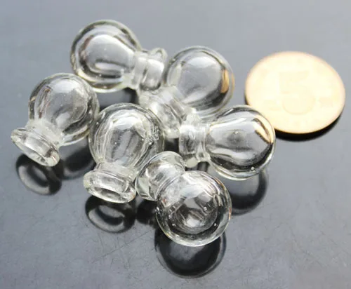 clear 3 шт. Мурано Стекло Эфирные масла флакон мяч ясно(15x19 мм, 0.5 мл), мурано бутылка с эфирным маслом Подвески - Окраска металла: clear