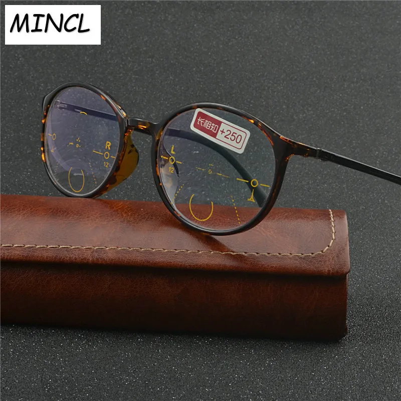 

tr90 Fashion Female cat Multi-focus Progressive Reading Glasses Men Prescription Presbyopic Diopter Eyeglasses Male FML