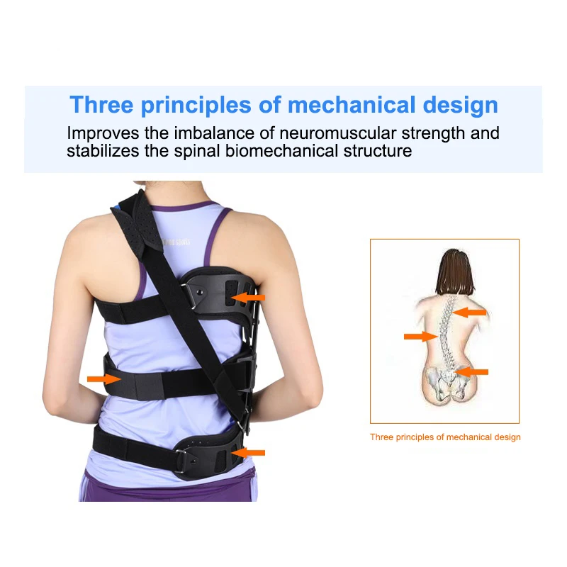 Корректор осанки сколиоза Регулируемый спинномозговой вспомогательный Ортез для послеоперационного восстановления спины для мужчин и женщин