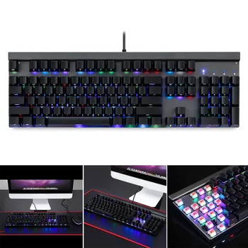 

New Mechanical Gaming Keyboard RGB Backlit 104 Keys Outemu Switch Keypad for PC Laptop DOM668