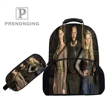 

Custom 17inch VIKINGSaction Backpacks Pen Bags 3D Printing School Women Men Travel Bags Boys Girls Book Computers Bag#1031-11-34