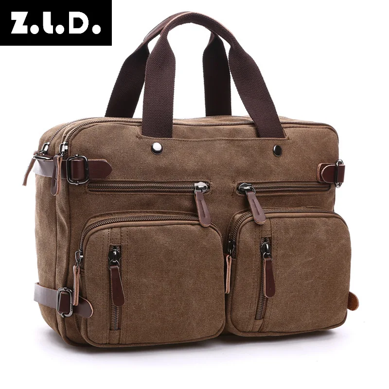 

Z.L.D. Leisure Canvas Bag Business Large Capacity Briefcase Tote Shoulder Men's Diagonal Female Women Handbag Clutch Beach Bag