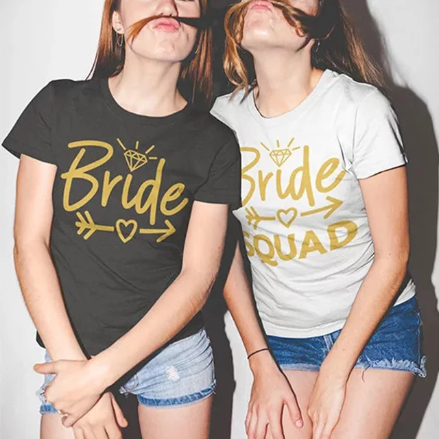 Bachelorette Party Bride Tribe Bridesmaid Bridal Party T-shirt Hen Party Women Top T Shirt Short Sleeve Tee Tops DS29 (2)