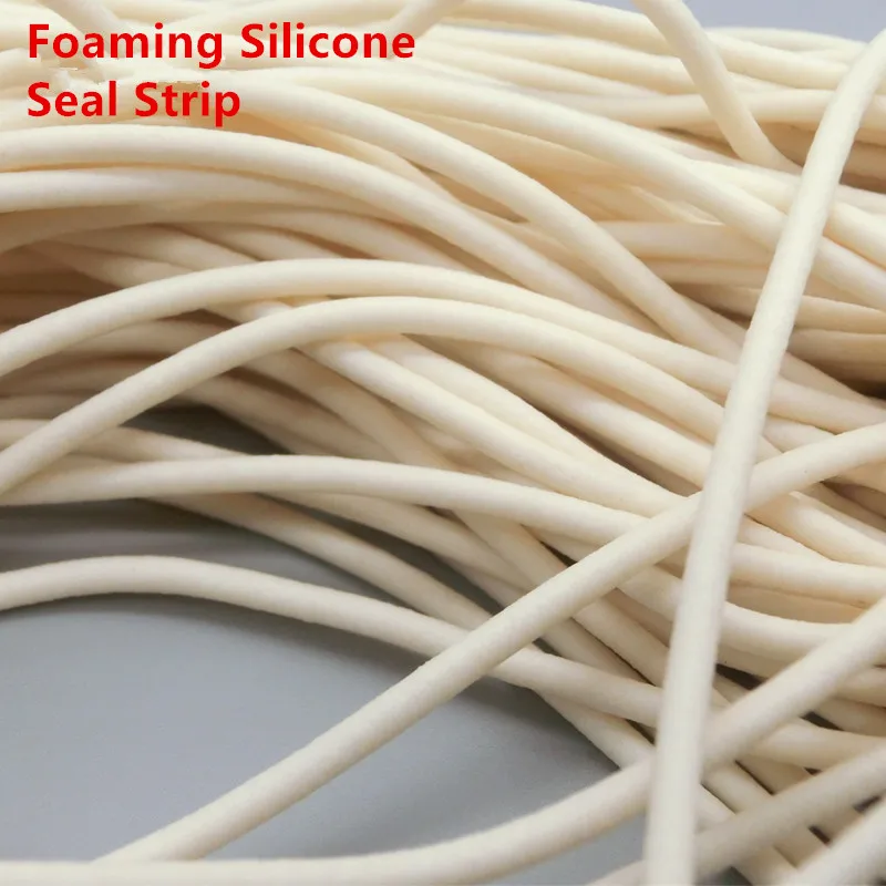 Ø2.5mm Silicone Rubber Foamed Seal Strip Round Sponge Cord Sealing Waterproof 