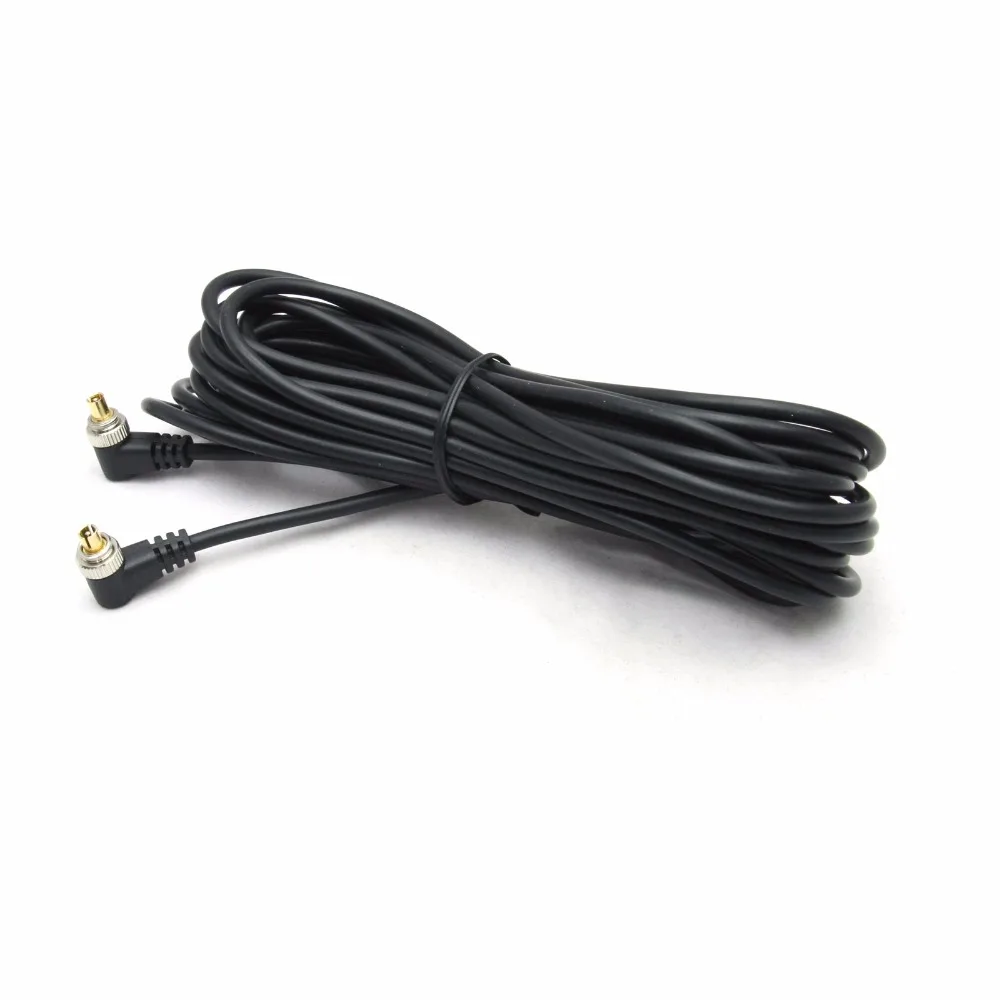 DSLRKIT 5M 16ft Male to Male PC Sync FLASH Cable With Screw Lockin