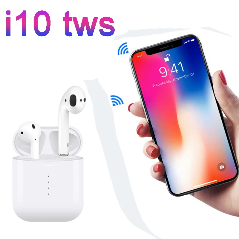 

i10 tws Wireless Charge Support Wireless Earphone Bluetooth 5.0 Earbuds Touch Headset i10 tws 3D Stereo Surround Earbuds