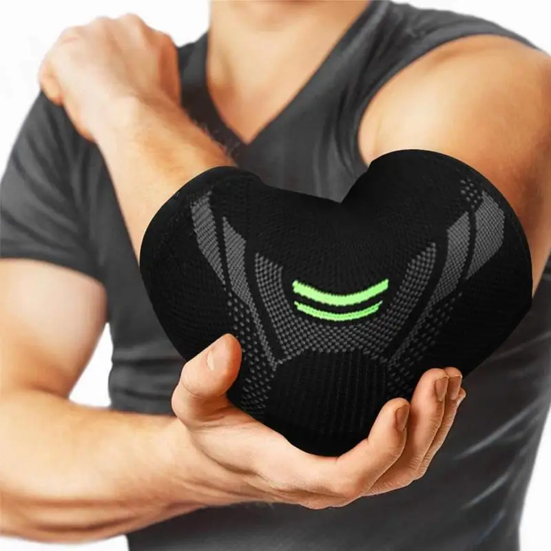 One-piece Outdoor Sports Nylon Knit Elbow Pads Three-dimensional Pressure Belt With Comfortable And Breathable Elbow Protectors