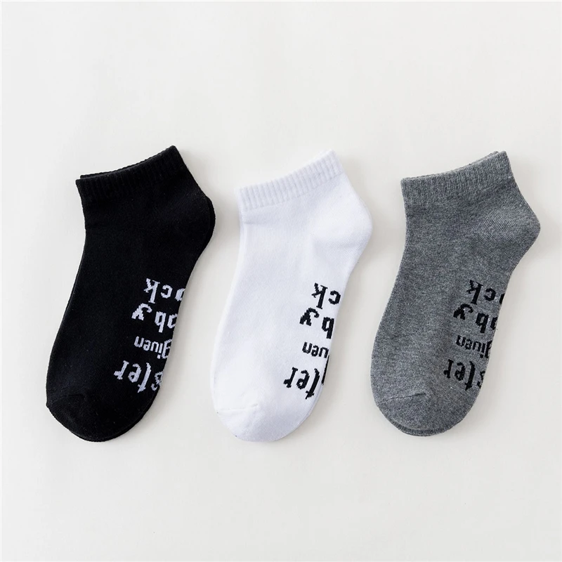 Новинка весна лето 2019 хлопковые короткие носки harajuku с буквенным принтом милые