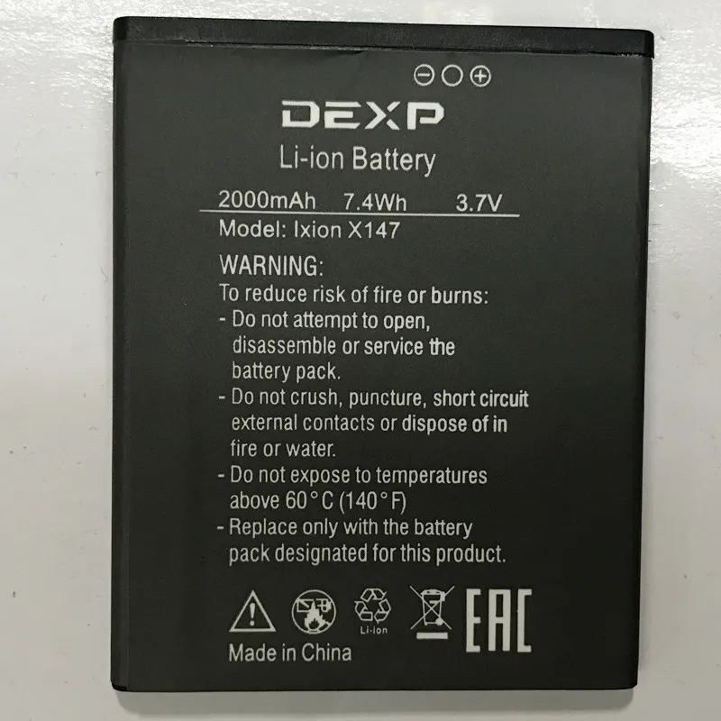 

For DEXP S Ixion X 4.7 Ixion x147 2000mAh Smartphone Rechargeable Li-ion Built-in Mobile Phone Battery