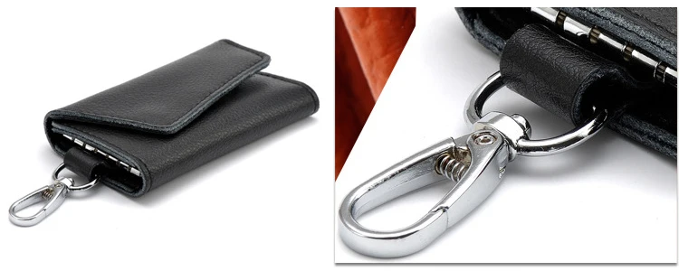 Leather Keychain with Card Holder