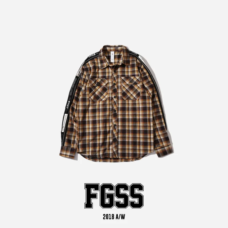 

2018AW Xieruis Autumn Flannel Women Men Plaid Shirts Hiphop Justin Bieber Streetwear Men Cotton Long Sleeve Shirts