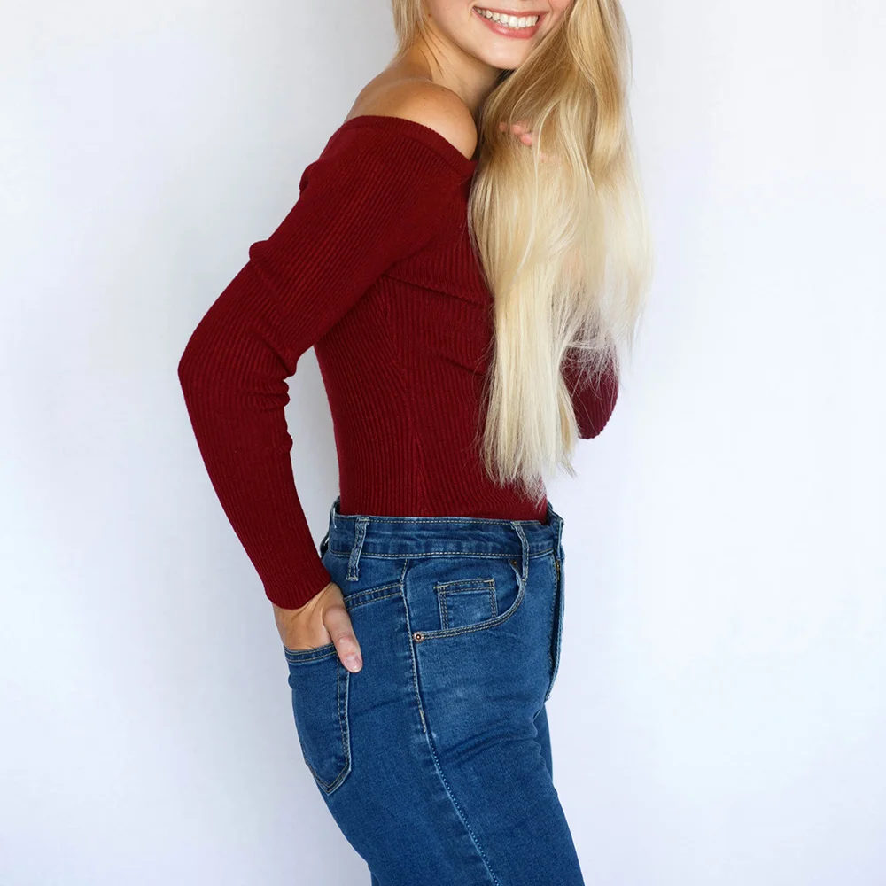 Free Shipping Autumn and Winter basic Sweater female slit neckline Strapless Sweater thickening sweater top thread slim C0320 Free Shipping Autumn and Winter basic Sweater female slit neckline Strapless Sweater thickening sweater top thread slim C0320