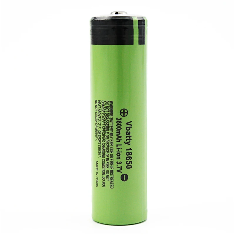 

2018 NEW Vbatty 18650 3600mah 3.7V li-ion rechargeable battery 10A high quality with button top For flashlight (1pc/lot)