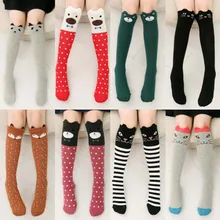 Хлопковые гольфы в Корейском стиле для девочек милые женские носки с изображением обезьяны и бегемота детские носки гетры для девочек