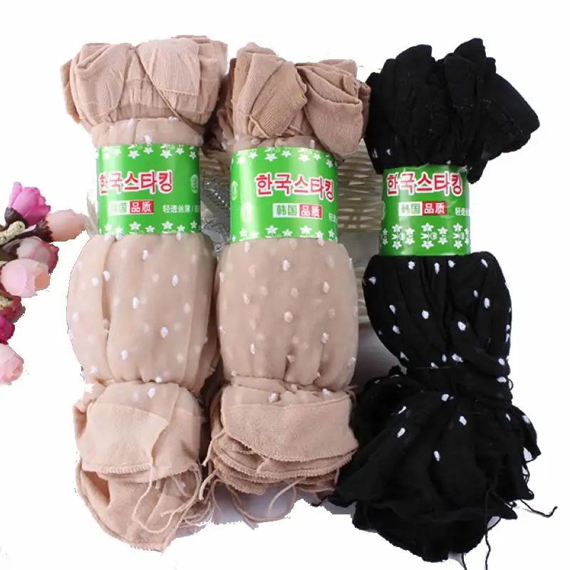 Лидер продаж тонкий кристалл шелковые носки 10 пар/лот Для женщин точка прозрачный короткие носки черный Кофе серый носки-невидимки