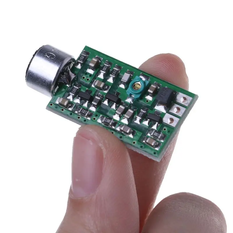 

Transmitter Module 88MHZ-108MHZ 0.7-9V Mini Bug Wiretap Dictagraph Interceptor MIC V4.0 Core Board Mini Hot