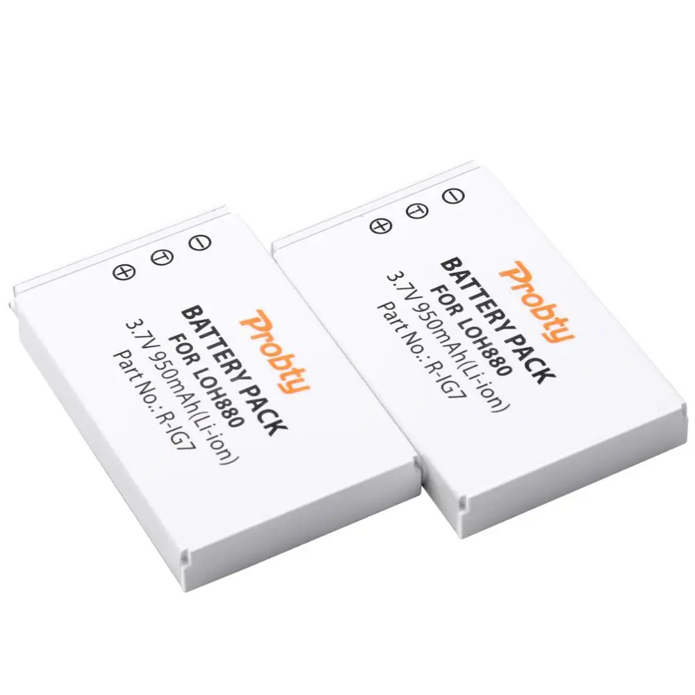 

2pcs R-IG7 RIG7 chargeable Battery 950mAh for Logitech Harmony One, 900, 720, 850, 880, 885, 890 Pro, H880 Universal Camera