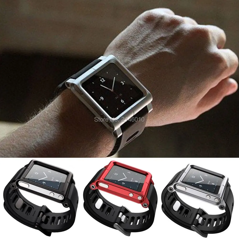 Мультисенсорный ремешок для наручных часов, браслет для iPod Nano 6 6th 6g, алюминиевый металлический чехол