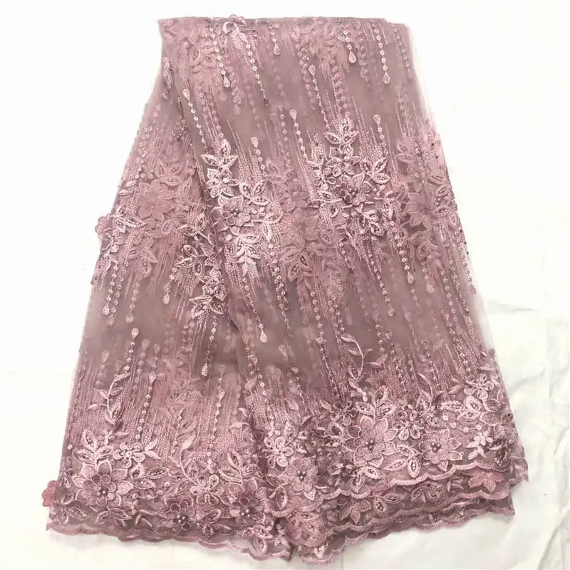 

MW!African Lace Fabric 2019 Embroidered Nigerian Laces Fabric Bridal High Quality French Tulle Lace Fabric For Women ! J41415