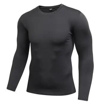 

Men Long Sleeve Tight Compression Trainning Tops T Shirts Fast Drying Fitness Base Layer Tops