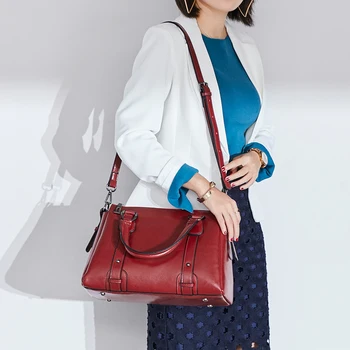 

2019 Luxury Genuine Leather Female Flap Bags Single Shoulder Bag for Women Cow Leather Crossbody Bag Lady Messenger Bag