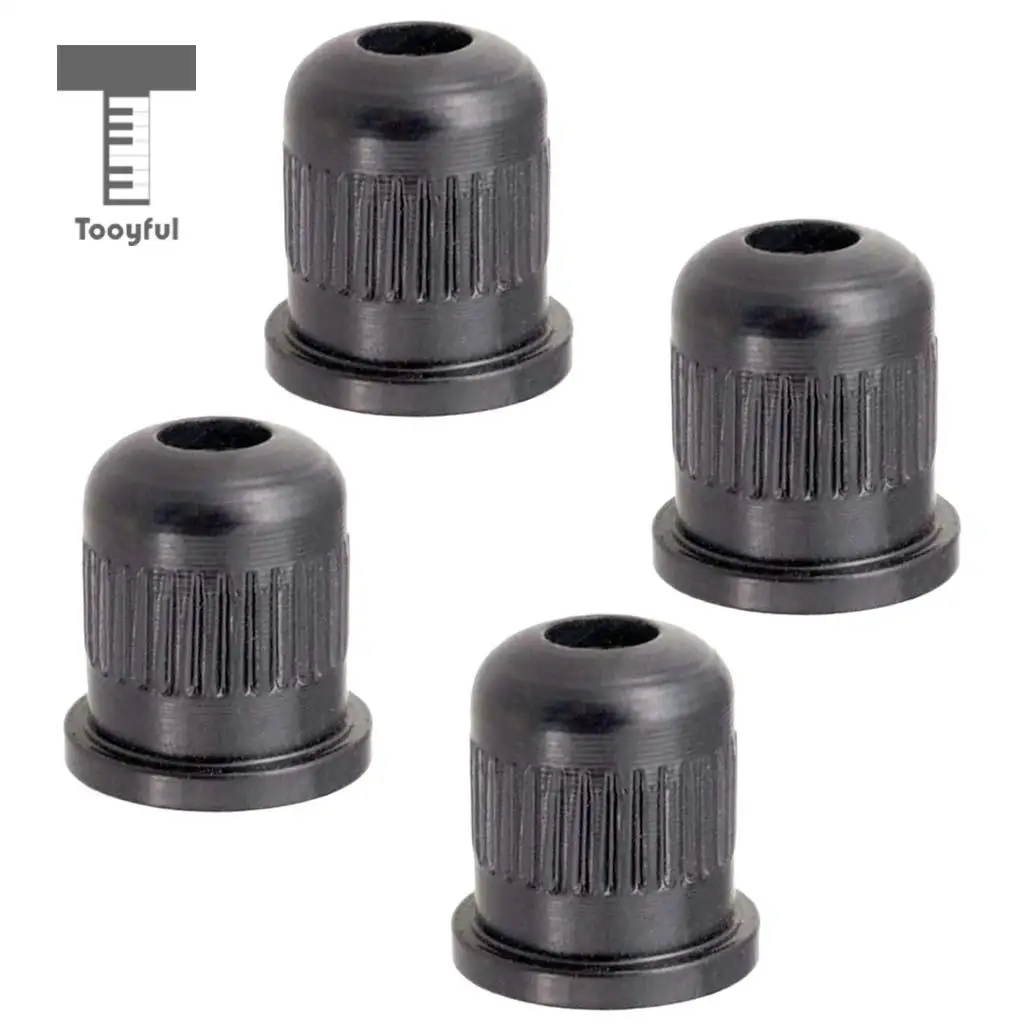 Tooyful 4 Pcs Electric Bass Guitar String Mounting Ferrules Bushing for Thru Body