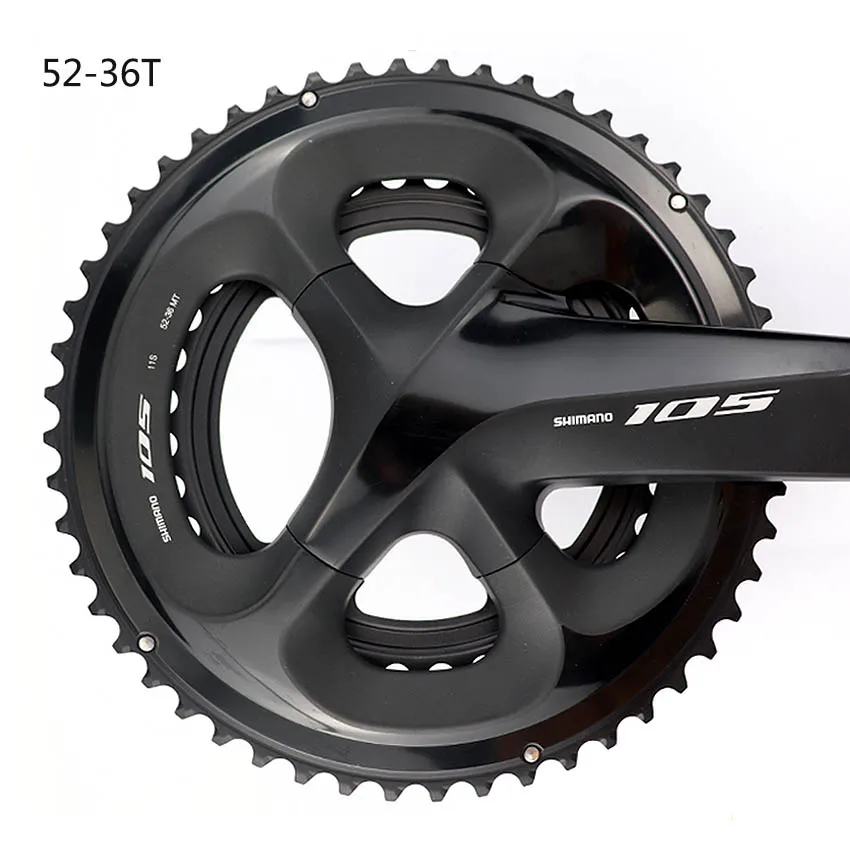 Tanie SHIMANO 105 FC R7000 mechanizm korbowy 2x11 Speed mechanizm korbowy hollowtech ii 50 34T 52 36T 53 39T 165MM 170MM 172.5MM 175MM 5800