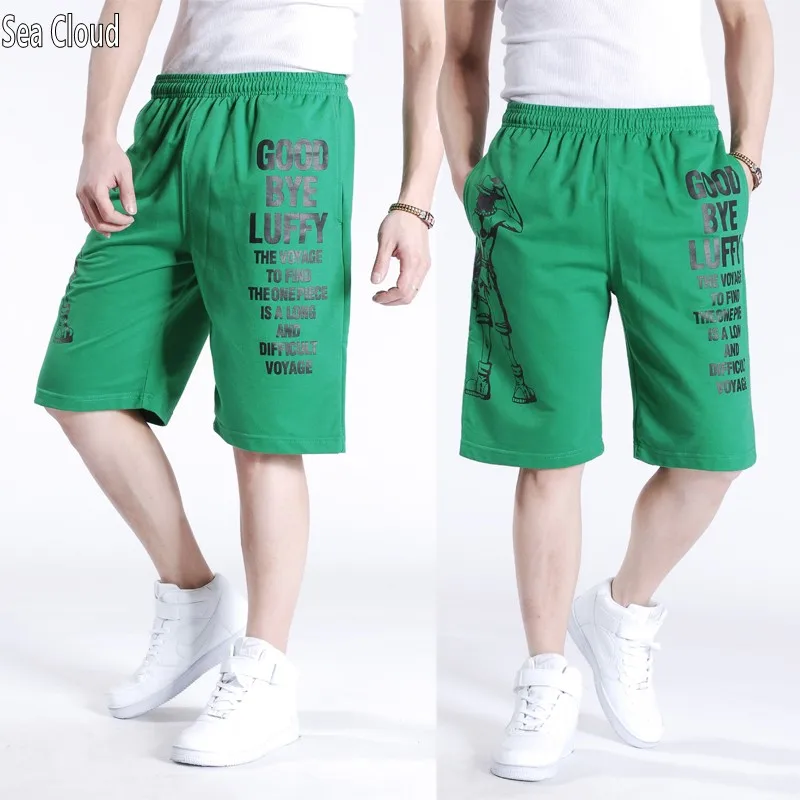 Бесплатная доставка Лето Большие размеры Мужская хип-хоп хлопковые шорты для мужчин по колено короткие брюки с рисунком Шорты человек xl-7x