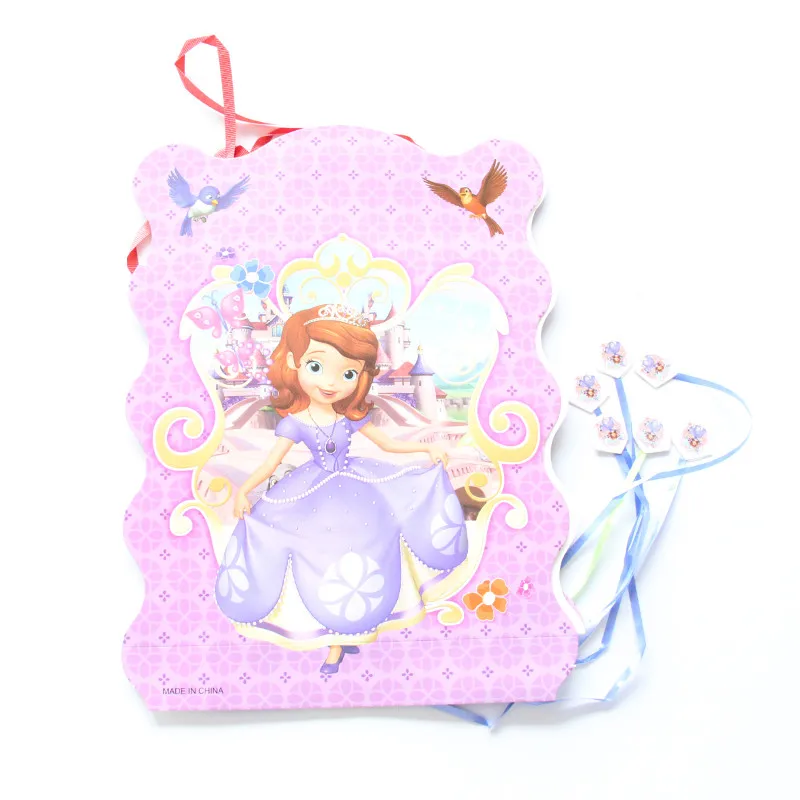 

1set Cute Princess Paper Folding Pinata Kids Girls Boys Birthday Party Supplier Happy Birthday Decoration Party Game Toy