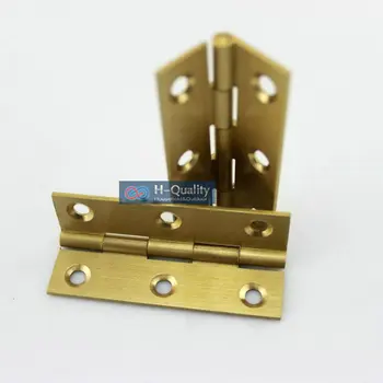 

Free Brass Screws 10PCS/Lot Door Hardware 1Inch (25MM) Long Solid Brass Small Door Hinge, Wire Drawing Antique Golden Color