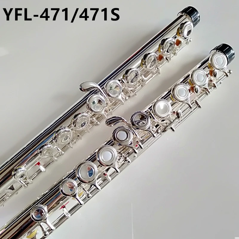 Hot selling Japan flute YFL 471 16 Holes Silver Plated Transverse Flauta obturator C Key with E key music instrument Dizi Hot selling Japan flute YFL 471 16 Holes Silver Plated Transverse Flauta obturator C Key with E key music instrument Dizi