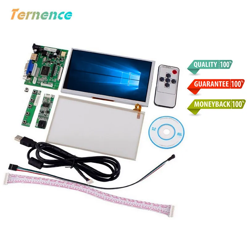 skylarpu 7''inch Complete LCD Touch Screen Display TFT Monitor AT070TN90 / AT070TN92 Touchscreen Kit HDMI VGA Input Driver Board