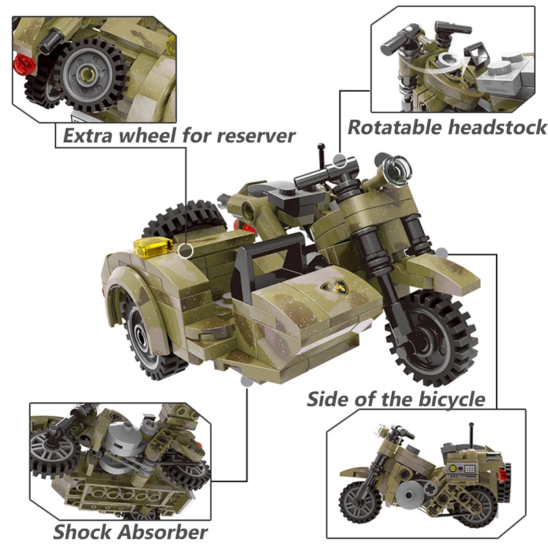 Xingbao 256pcs Military rmy Motorcycle DIY Building Blocks Bricks Set Toys Compatible Legoinglys With Figures Gift For Children Xingbao 256pcs Military rmy Motorcycle DIY Building Blocks Bricks Set Toys Compatible Legoinglys With Figures Gift For Children