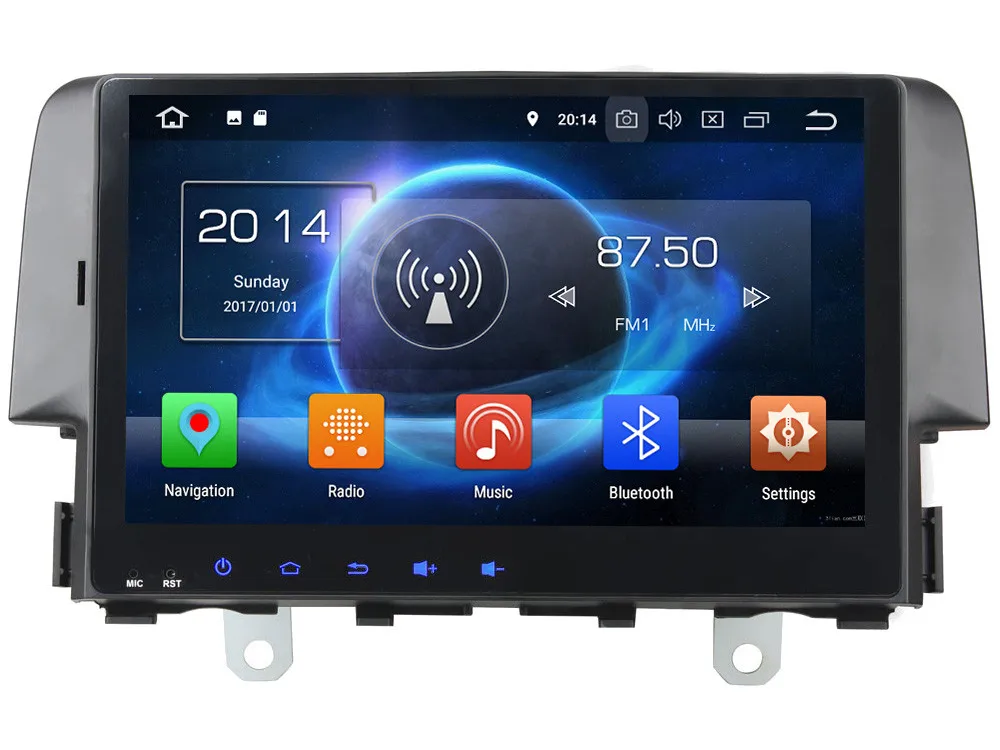 Best KLYDE 10.1" 4G WIFI Android 8.0 7.1 Octa Core 4GB RAM 32GB ROM Car DVD Player GPS Navigation Glonass For Honda Civic 2016 2017 0