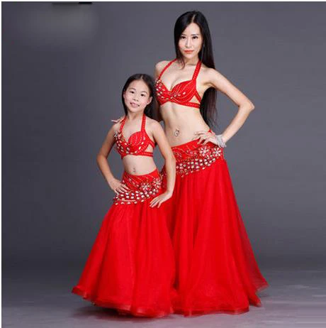 

Rhinestones crystal belly dance suit! Adult/kids performance show belly dance set senior 2pcs handmade belly dance satin set
