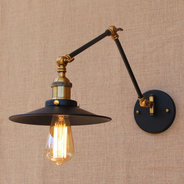 Loft Style Antique Swing Arm Wall Sconces Bedside Wall Lamp Edison Vintage Wall Light Fixtures For Home Indoor Lighting JXS 