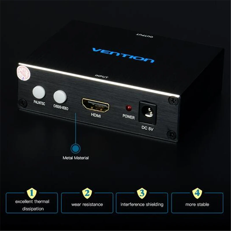 Адаптер Vention HDMI в RCA/AV аудио конвертер AV S Video R/L 720P 1080P для ПК PS3 Xbox HDTV VCR DVD RCA|vention hdmi|hdmi