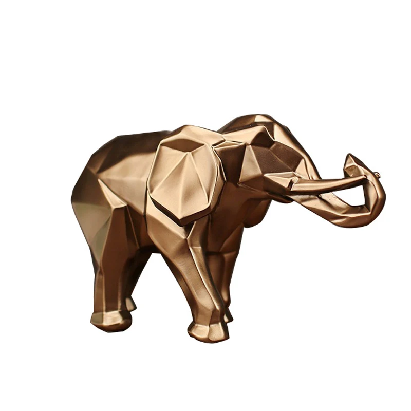Europe Abstract Elephant Statues Figurine Resin Crafts Creative Elephant Ornament Miniatures Decoration Room Accessories Gifts