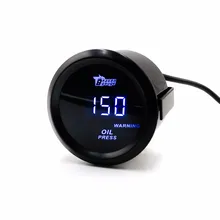 2″ 52mm Digital Wideband Oil Pressure Gauge voltage meter/auto gauge/car meter/parts Black Face Oil Press Gauge/Led light
