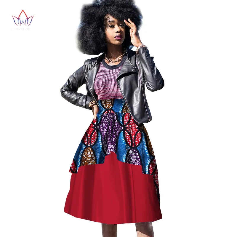 Roupas para Mulher Vestido de Baile Recente Bazin Riche Africano Dashiki Cera Impressão Joelho Comprimento Dupla Camada Saia Wy1200 49 Online shopping