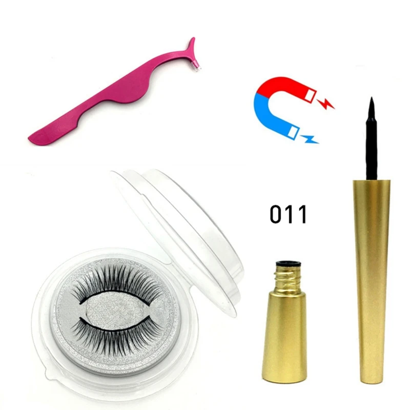 5 Магнитный ненастоящий карандаш для глаз, жидкие 3d Магнитные Накладные ресницы с пинцетом, профессиональный макияж - Цвет: A4