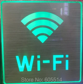 

[Seven Neon]Free shipping 20sets 110*110*30mm square shape led singnal light led indicator of "WIFI" in green light