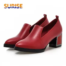 Большие размеры; повседневные женские лоферы на Высоком толстом блочном каблуке 6 см из искусственной кожи с острым носком; пикантные вечерние туфли на плоской подошве в британском стиле синего цвета для офиса