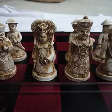 Коллекция старый резьба по кости шахматы, "Император"