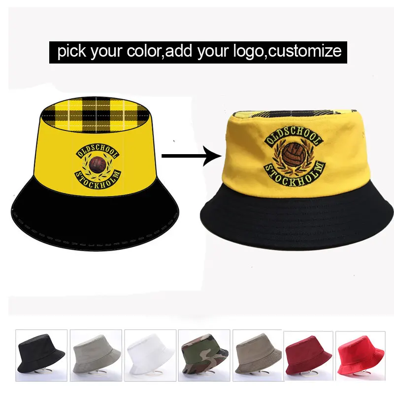 Шляпа с логотипом на заказ шляпа-ведро Выберите свой цвет добавьте ваш логотип вышивка на заказ полная печать шляпа рыболовная шляпа