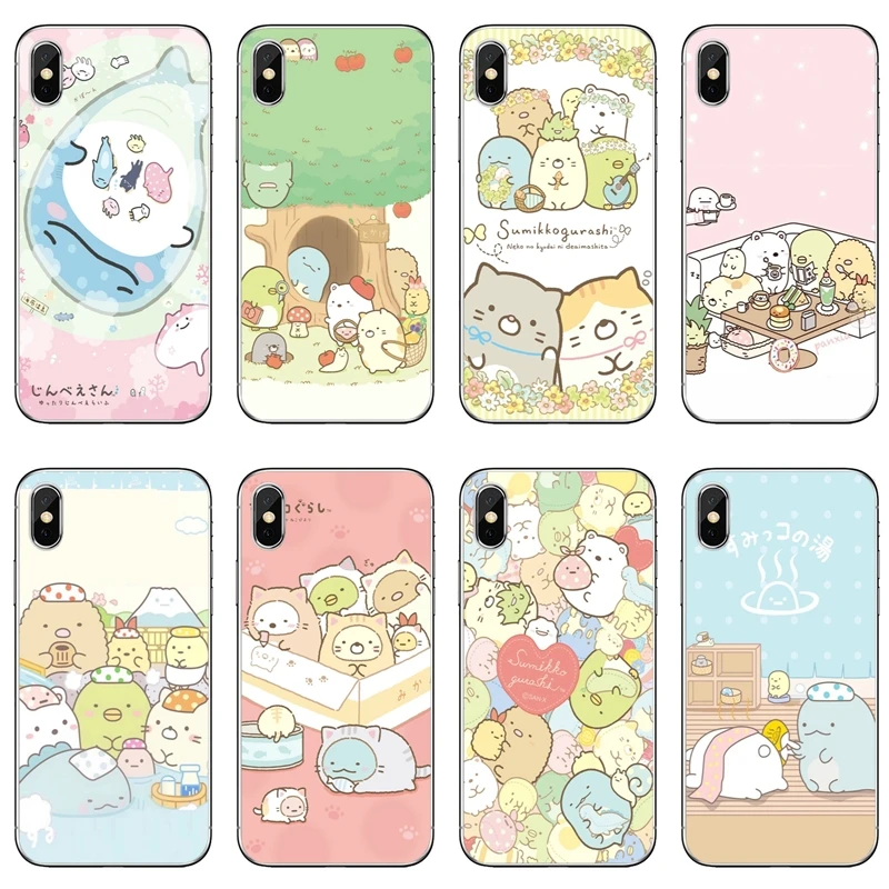 

japan kawaii cute sumikko gurashi For Samsung Galaxy S10 S9 S8 S7 S6 edge Plus Lite S5 S4 mini Note 9 8 5 4 TPU Soft phone case