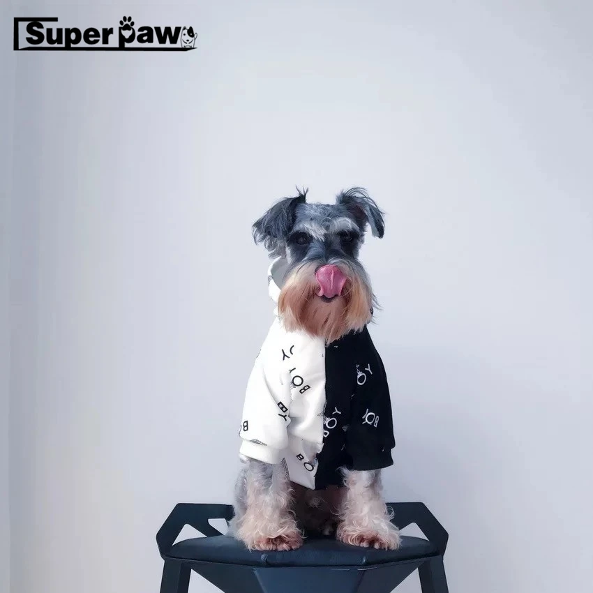 

New Dog Clothes Pet Puppy Soft Cotton Hoodie Coat Bulldog Schnauzer Chihuahua Jacket for Dogs Cats In Winter Keeping Warm EMC02