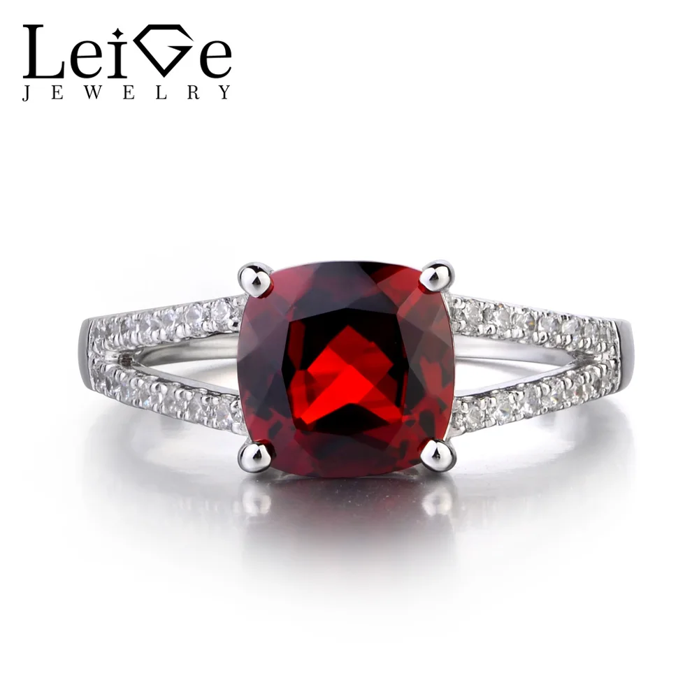 Украшения leige натуральный гранат кольцо из стерлингового серебра 925 января камень Подушка с изображением драгоценного камня, вырезанное об... Украшения leige натуральный гранат кольцо из стерлингового серебра 925 января камень Подушка с изображением драгоценного камня, вырезанное об...
