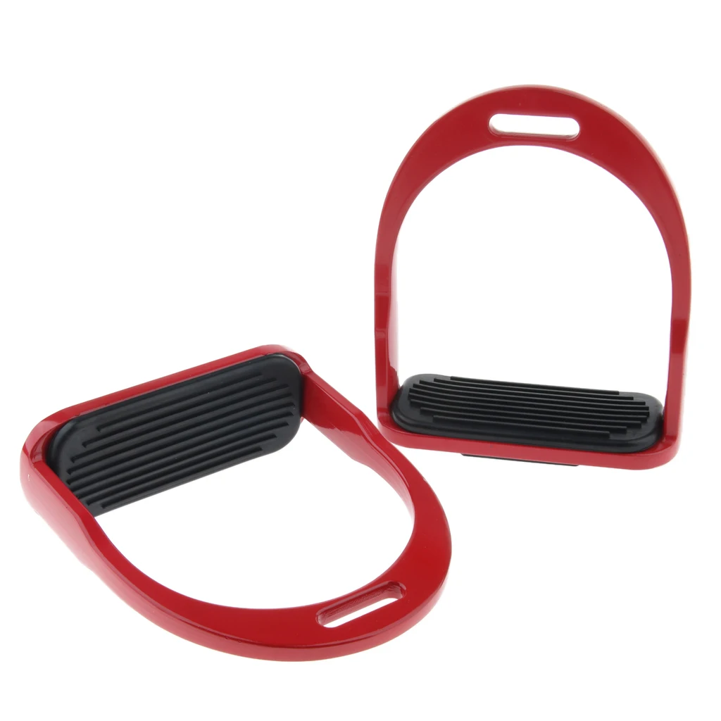 2019 2 Pairs Horse Saddle Aluminum Western Stirrups Tread Tack Men Women Riding Horse Riding Stirrups Body Protectors